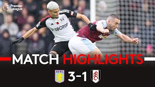 HIGHLIGHTS  Aston Villa 31 Fulham  Defeat On The Road [upl. by Rooker]