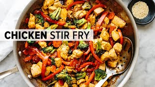 CHICKEN STIR FRY  easy healthy 30minute dinner recipe [upl. by Katonah]