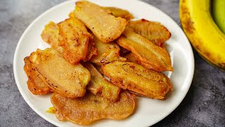 CRISPY FRIED BANANA  BANANA FRITTERS  YUMMY [upl. by Leivad]