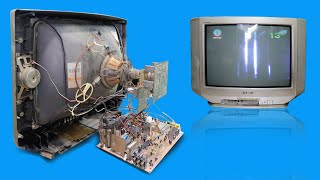 Restoration old TV and Repair old SONY Television Success [upl. by Finzer29]