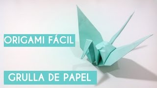 Grulla de papel paso a paso  Origami Fácil [upl. by Eldora]