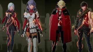 Scarlet Nexus  All Costumes Showcase [upl. by Nageam]