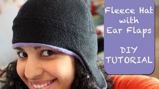 Fleece Hat with Ear Flaps DIY Tutorial amp Free Pattern [upl. by Aserehtairam]