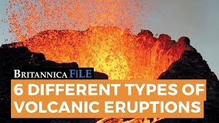 BRITANNICA FILE The 6 types of volcanic eruptions  Encyclopaedia Britannica [upl. by Ybsorc]