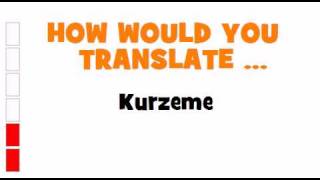 GERMAN TRANSLATION QUIZ  Kurzeme [upl. by Iarised329]