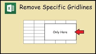 How to Remove Gridlines from Specific Cells in Excel [upl. by Annoynek931]