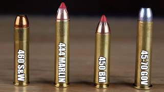 Big Bore Cartridges Compared Velocity Tests and more 460 SampW vs 444 Marlin vs 450 BM vs 4570 Govt [upl. by Demeyer]