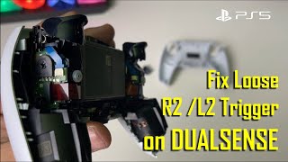 PS5 Controller Issue  How to Fix DualSense Loose R2 or L2 Adaptive Triggers Replace Broken Spring [upl. by Cirted]