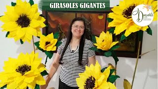 🖌Como hacer Girasoles Gigantes🌻  Dinarte con Dina Castaño [upl. by Chick]