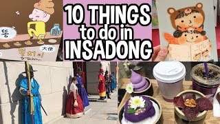 Top 10 Things to do in Insadong Samcheongdong amp Bukchon Hanok Village [upl. by Akimat302]