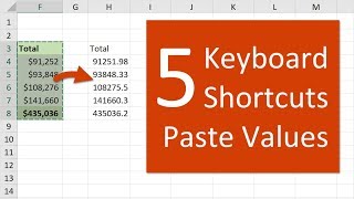 5 Quick Keyboard Shortcuts To Paste Values In Excel [upl. by Hareemas]