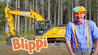 Blippis Construction Site Fun with Excavators [upl. by Ellennaj]