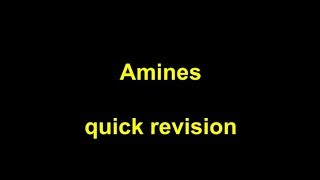 Quick Revision  Amines [upl. by Phyllis]