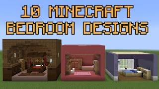 10 Minecraft Bedroom Designs [upl. by Frayne]