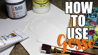 HOW TO Use GESSO Mixed Media Tips [upl. by Ecertal]