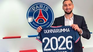 Donnarummas introduced at PSG [upl. by Teiv]