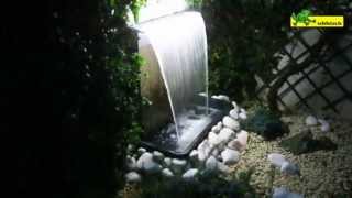 Ubbink stainless steel waterfall Niagara 60 LED [upl. by Carolin]