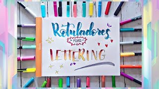 Comparativa rotuladores para lettering y soportes Interesante [upl. by Addi]