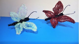 Como hacer una mariposa con limpiapipas fácilmake butterfly pipe cleaners [upl. by Ola]