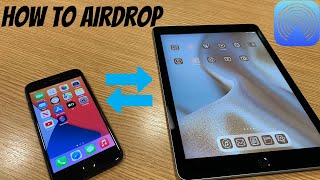 How To Use AirDrop To Send Photos amp Videos On iPad amp iPhones IOS14 2021 [upl. by Nauqyaj31]