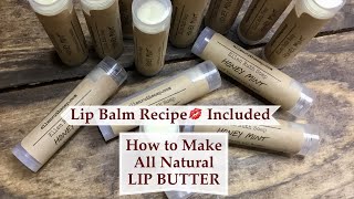 How to Make All Natural LIP BUTTER Balm 💋 Easy DIY Recipe  Ellen Ruth Soap [upl. by Kamerman]