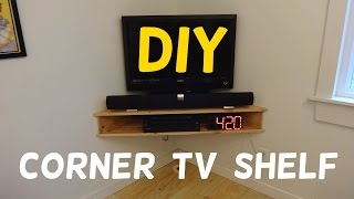 Build this Floating Corner TV Stand [upl. by Lanaj679]