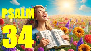 Psalm 34 Reading Embracing Gratitude and Trust With words  KJV [upl. by Asilak]