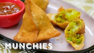 How To Make Samosas with Chintan Pandya [upl. by Aerdnad226]