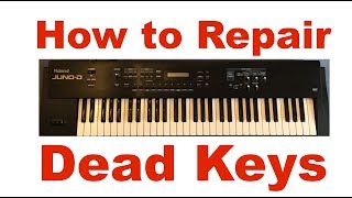 Keyboard repair key fix roland juno dead keys [upl. by Woolley396]