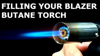 How To Fill A Blazer Butane Torch or Lighter [upl. by Isdnyl117]