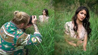 Natural Light Photoshoot in the Field Behind The Scenes [upl. by Shirl981]