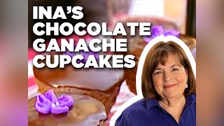 Ina Gartens Chocolate Ganache Cupcakes  Barefoot Contessa  Food Network [upl. by Petite]