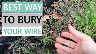 HOW TO BURY THE WIRE IN THE GROUND  Low Voltage Landscape Lighting [upl. by Aromat609]