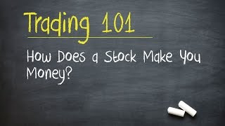 Trading 101 How Does a Stock Make You Money [upl. by Mayeda]