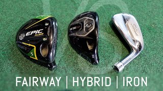 Fairway Wood VS Hybrid VS Driving Iron  Which one should you use [upl. by Lombardi]