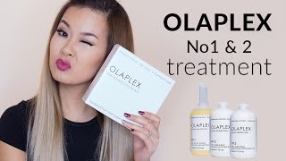 OLAPLEX 1 amp 2 TREATMENT AT HOME [upl. by Benenson333]