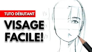 Dessiner un visage de face FACILEMENT tuto débutant [upl. by Talanta575]