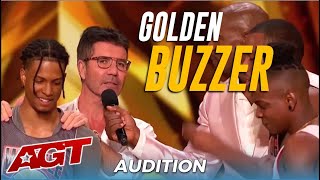 NY Subway WAFFLE Dance Crew BLOW UP The Stage Get Simon Cowells GOLDEN BUZZER [upl. by Sully203]