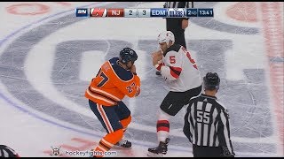 Dalton Prout vs Milan Lucic Nov 3 2017 [upl. by Eintruoc298]