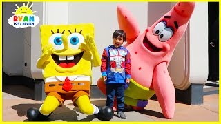 Ryan meets SpongeBob at Universal Studios Amusement Park [upl. by Durtschi75]