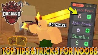 TOP TIPS FOR NOOBS IN DUNGEON QUEST ROBLOX [upl. by Sirrom]