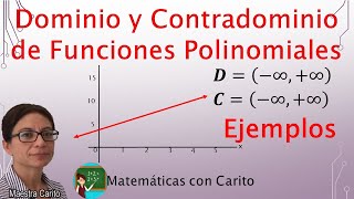 Dominio y Contradominio  Funciones Polinomiales [upl. by Dennie399]