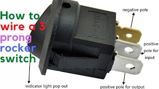 How to wire a 3 prong rocker switch [upl. by Cheston]