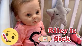 Reborn Toddler RILEY is sick  reborn role play  reborn life  reborn videos [upl. by Scarrow]