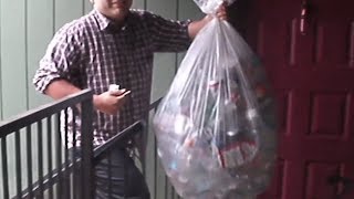 Recycling aluminum cans and plastic bottles for money part 2 [upl. by Anida]