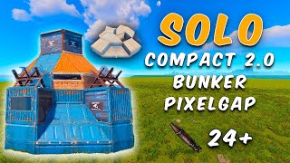 COMPACT 20 Solo Bunker 24 Rockets Guide  Rust Base Design [upl. by Ecnerwal]