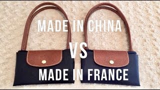 Longchamp Le Pliage Made in China vs Made in France  Comparison [upl. by Pedaias]