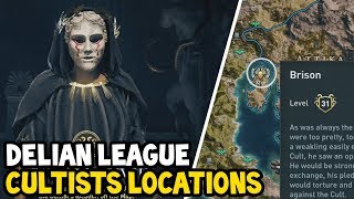 Assassins Creed Odyssey  All DELIAN LEAGUE CULTIST Location Walkthrough [upl. by Northway]