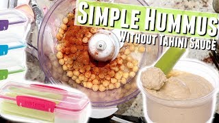 Easy Hummus Recipe No Tahini Homemade Hummus without Tahini Sauce with Canned Chickpeas [upl. by Dorsey]