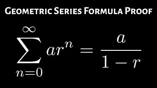 Prove the Infinite Geometric Series Formula Sumarn  a1  r [upl. by Sargent]